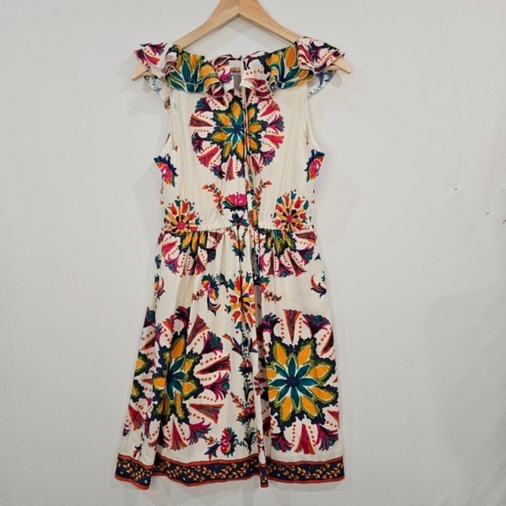 ECI New York Tropical Mini Dress V Neck Resort Vacation Size 2 - Picture 4 of 15